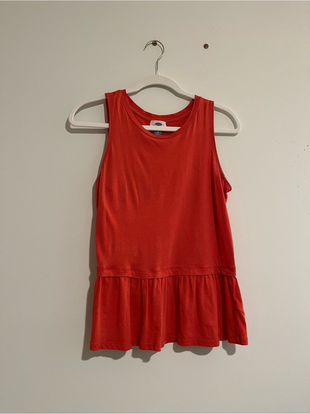 Old Navy Dark Orange Sleeveless Peplum Tank Top - Women